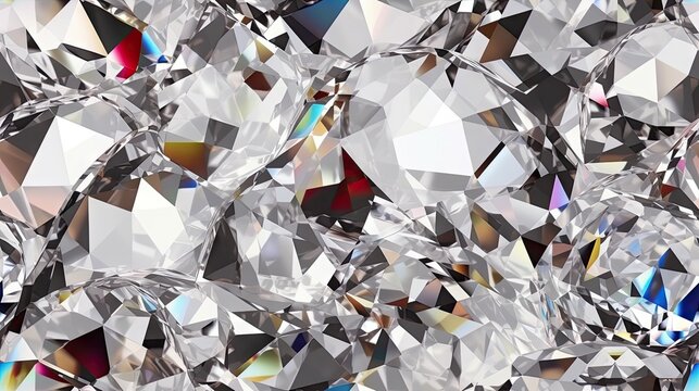 Seamless White Diamond pattern background, abstract gem, crystal texture close up, illustration of a background