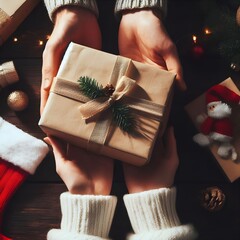 Receiving a Christmas Gift 