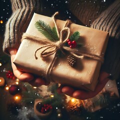 Receiving a Gift for Christmas