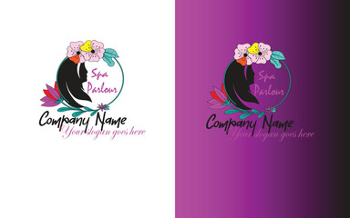 Fototapeta premium Salon parlor, Spa, salon, makeover logo & Template 