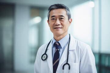 portrait of a smiling asian doctor ready to do his job for the sake of humanity in his professional attire