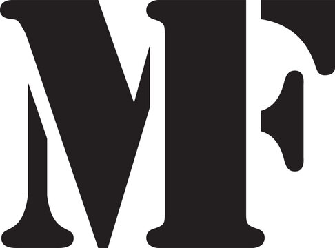 MF letter modern logo design