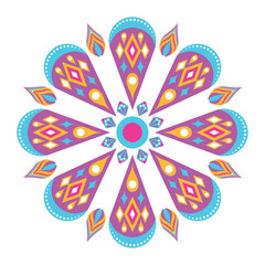 Colored mandala pattern Vector illustration