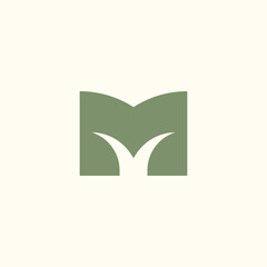 minimalist letter M logo
