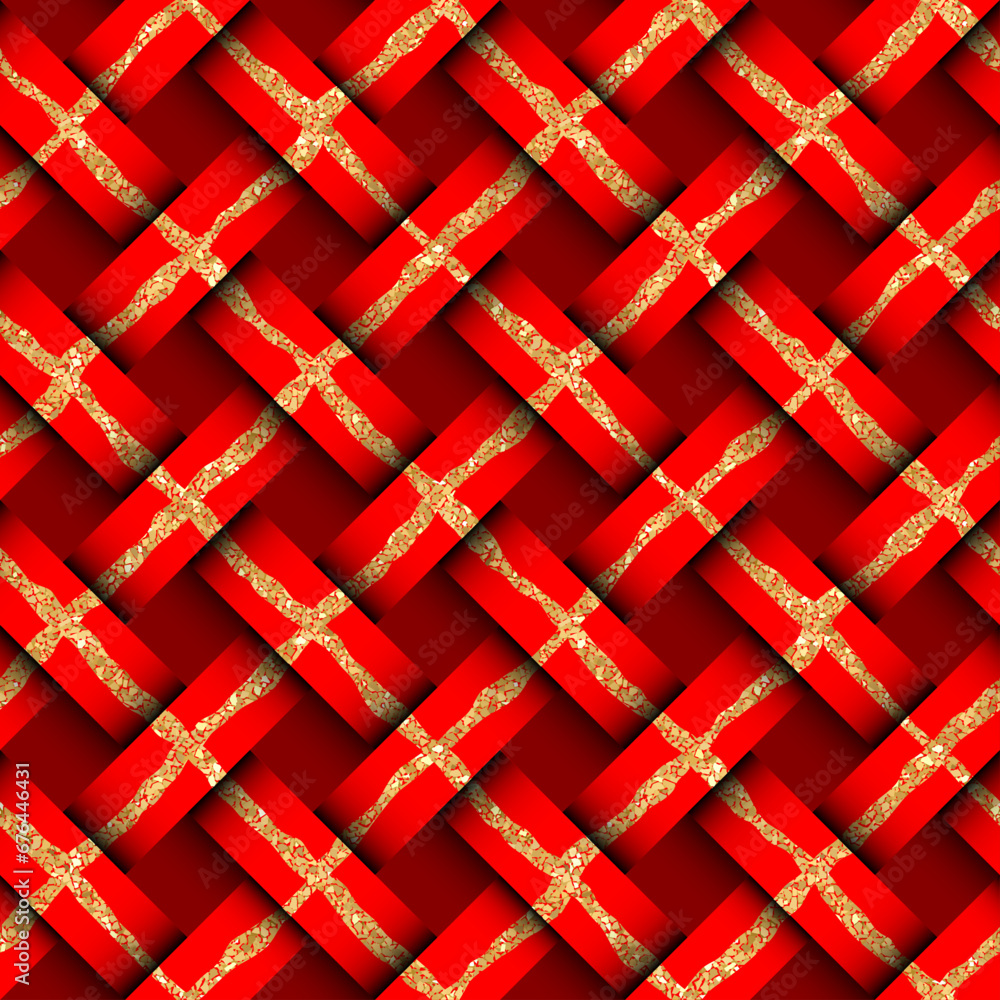 Poster patchwork textile pattern. seamless plaid design background. merry christmas cozy pattern.