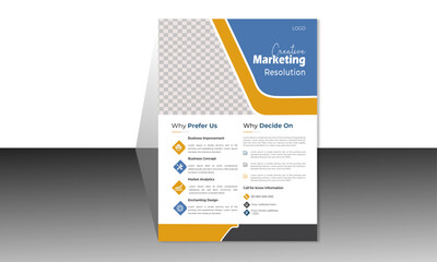 Obraz premium Creative & Modern poster flyer pamphlet brochure business cover design layout space for photo background, vector illustration template in A4 size.