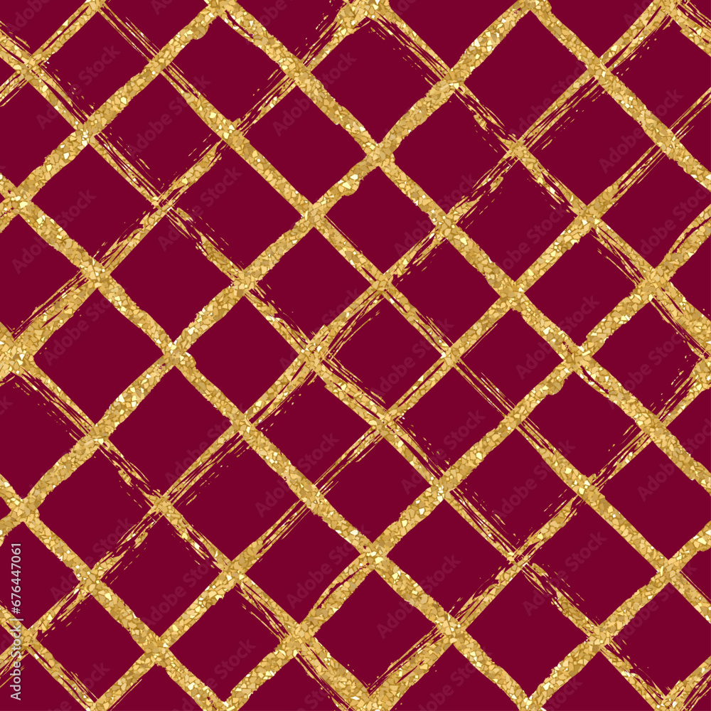 Poster patchwork textile pattern. seamless plaid design background. merry christmas cozy pattern.