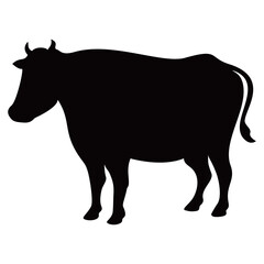 cow silhouette design. agriculture animal sign and symbol.