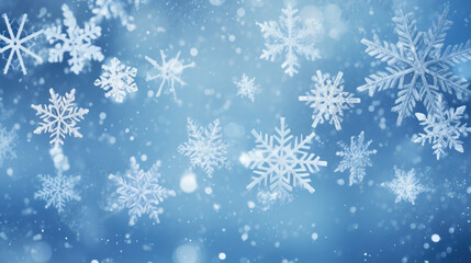 Naklejka na ściany i meble christmas background with snowflakes