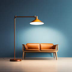 sofa and lamp,generative AI