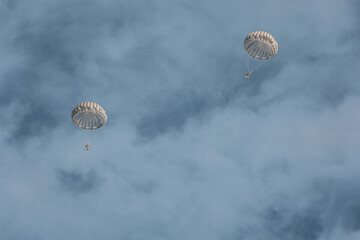 Two static line jumpers
