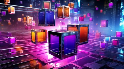 Abstract Geometric Shapes Artistic Modern