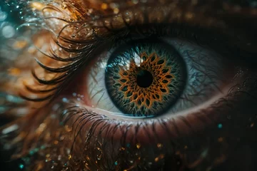 Fotobehang Futuristic image of the human eye © Elena
