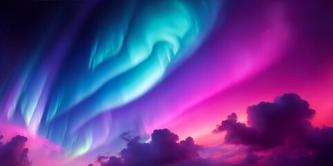 Fototapeta na wymiar Sky with multicolor clouds. AI generated illustration