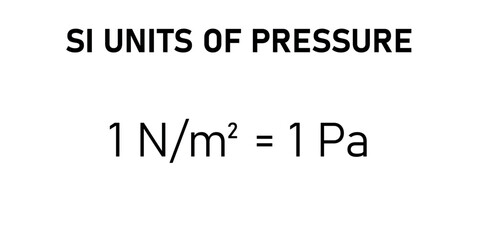 SI units of pressure. International system of units. Newton per metre squared. Scientific resources for teachers and students.