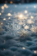 christmas background with snowflakes