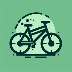 bicycle on a green background
