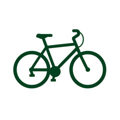 Fototapeta premium green bicycle isolated on white