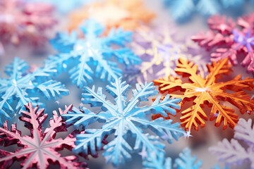 Snowflakes dancing