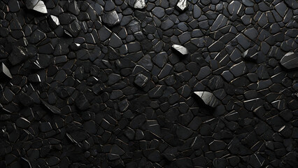 Abstract dark stone with shiny silver texture background generated with ai
