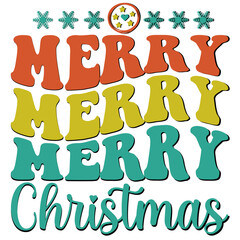 Merry Christmas, SVG Retro Design	