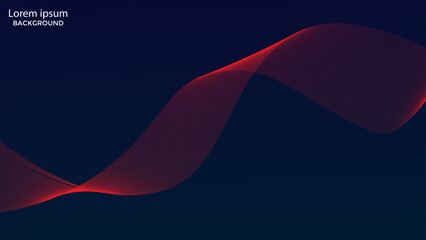 Abstract waving dark and red background vector