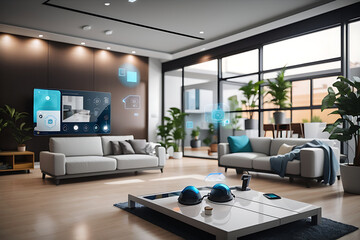 A smart home uses modern technology control with multiple smartdevice, including the Internet of things to feature various connected devices