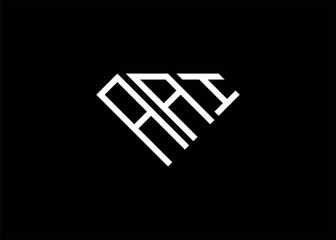 Modern letter A A I diamond shape logo And  initial monogram A A I letter logo vector template