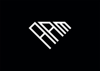 Modern letter A A M diamond shape logo And  initial monogram A A M letter logo vector template