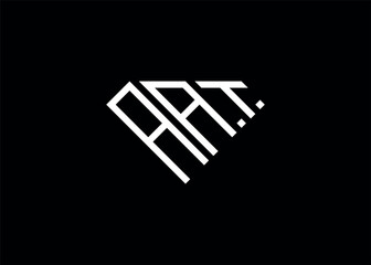 Modern letter A A T diamond shape logo And  initial monogram A A T letter logo vector template