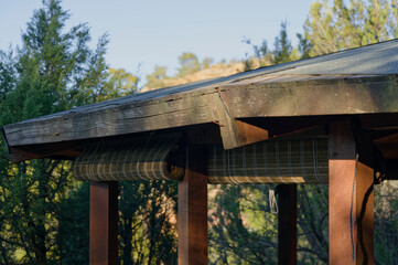 Roof de gazebo in the mountain