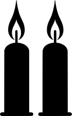 Celebration Candles Vintage Outline Icon In Hand-drawn Style