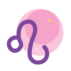 Isolated leo colored zodiac sign symbol Vector