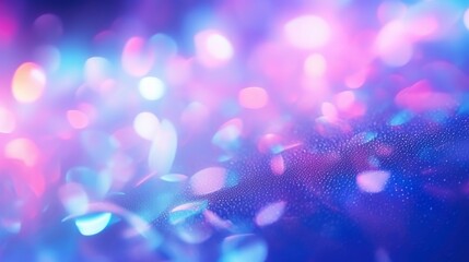 Ultraviolet Holographic neon abstract unfocus background with a bokeh light effect