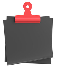 Sticky note. 3D note paper. 3D illustration.