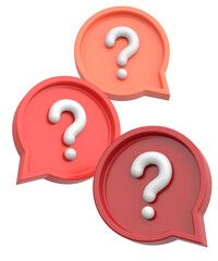 Question mark sign. 3D illustration.