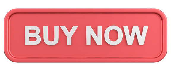 Buy now button. 3D illustration.