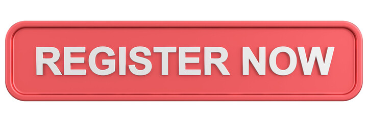 Register now button. 3D illustration.