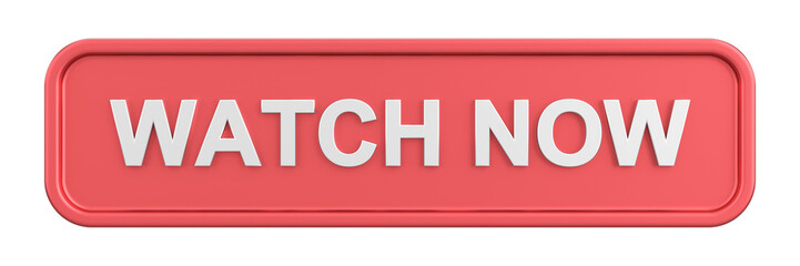 Watch now button. 3D illustration.