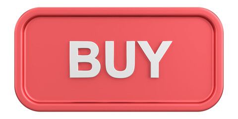 Buy button. 3D button. 3D illustration.