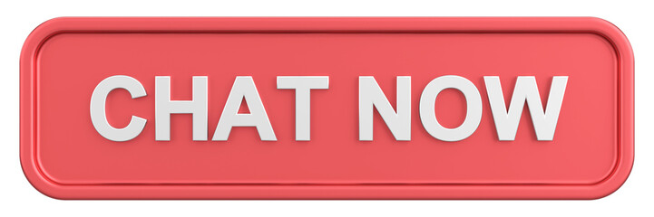 Chat now button. 3D illustration.