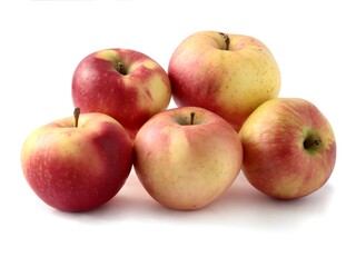 peeling tasty red apples close up