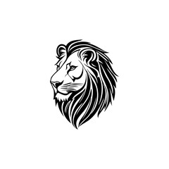 Lion Head Logo, Lion Symbol, Lion Emblem, Black Lion Head Vector