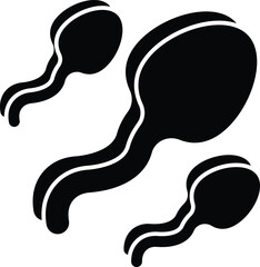 sperm glyph icon design style - obrazy, fototapety, plakaty
