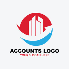 finance accounts logo design vector