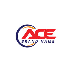 letters ace text logo design vector