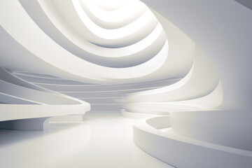 Obraz premium Abstract black and white background. Geometric shapes, nothingness, apocalyptic, futuristic.