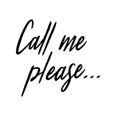 Call me please hand lettering - 676474894