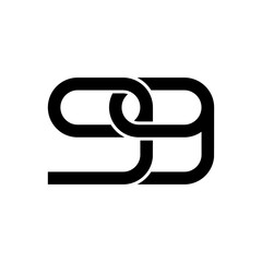 Number 99 vector design logo