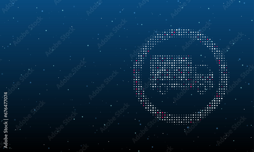 Poster on the right is the truck traffic symbol filled with white dots. background pattern from dots and ci